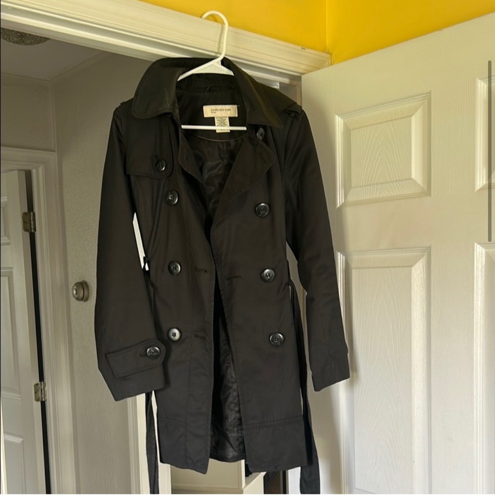 Jones New York Charcoal Trench Coat